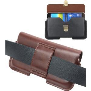 통가죽 가로수납 파우치형 허리벨트 휴대폰 케이스 / 등산 외출 산책 부모님