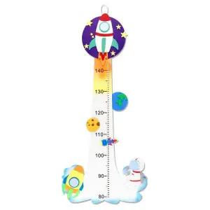 우주 여행 테마 키재기 펠트 제품 유니크 장식 어린이 실내