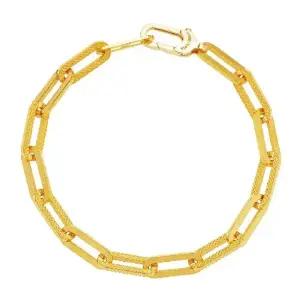 24K 순금 할로우 클립 체인 팔찌 3.75g