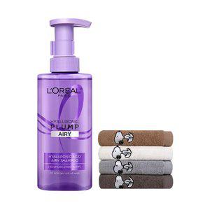 로레알파리 히알루로닉 플럼프 에어리 샴푸 440ml + 스누피 타올