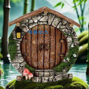 요정 정원 미니어처 그놈 창문 문 세트 펜던트 어둠 속에서 빛나는 장 수지 공예 장식