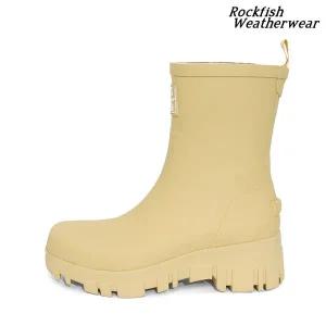 [락피쉬] 플랫폼 레인 부츠 (FLATFORM RAIN BOOTS MIDDLE-BUTTER)