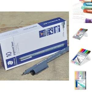 스테들러 0.6mm Fineliner pigment liner 블랙 1다스/문구 꾸미기 장식 포인트 무드 분위기 독특 베스트
