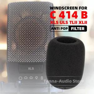 AKG C 414 B C414 C414B XLS ULS TLII XLII 마이크용 방풍 마이크 폼 안티 팝 필터 스펀지 윈드 스크린 커