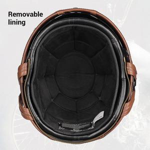 바이크 라이더 오토바이 헬멧 반모 빈티지 레트로 승인 모토 독일 하프 Casco Moto DOT 장비 싸이클링 M-XL