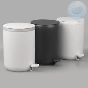 WRI 국산 고급 종량제 페달 쓰레기통 5L 생활 용품 자취템 저소음 페달 휴지통