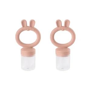 아가드 실리콘 과즙망 치발기 유아 과일망 로즈 2개