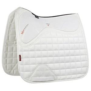 LeMieux Show Jumping X-Grip 실리콘 EuroJump 스퀘어 안장 패드 - 말용 영어 승마 라이딩 장비 및 액세서리(화이트 라지)