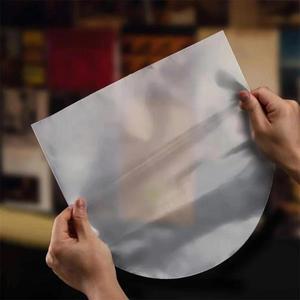 50개/세트 비닐 레코드 보호기 정전기 방지 LP 가방 슬리브 내부 외부 플라스틱 투명 커버 컨테이너 7/10/1