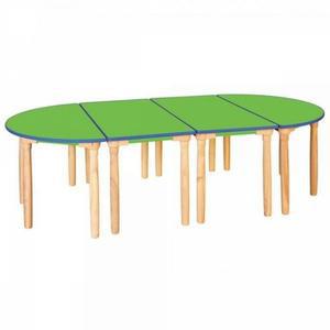 H79-1 1-3학년 (원목다리-600mm) 안전 책상 연두 열린