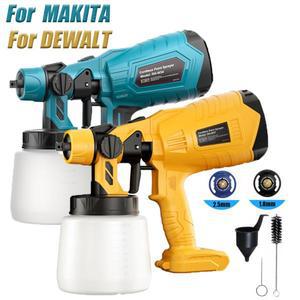 18V 배터리 용 Makita 무선 페인트 스프레이 건 자동차 홈 Windows 도구 휴대용 전기 충전식 분무기