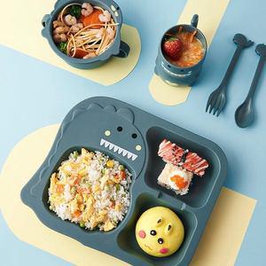 유아 어린이 아기 공룡 식기 식판 볼 컵 세트 선물 밀 열탕  식기세척기