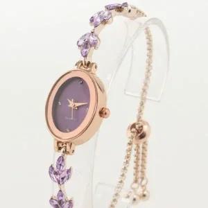 [콩심팥심]큐빅 슬라이드 매듭 팔찌 손목시계 (퍼플) DP73129