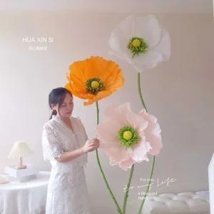 대형 자이언트 플라워 DIY 재료 패키지 장식 쇼핑몰 웨딩 종이꽃