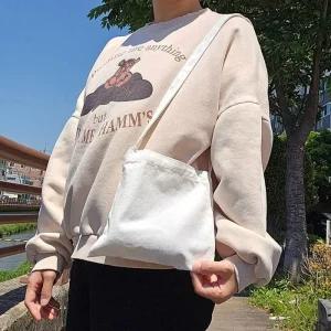 [라일리] Rly 무지 면 캔버스백 크로스가방 DIY 그림 가방꾸