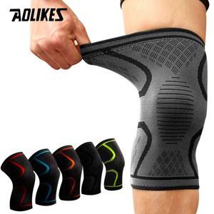 AOLIKES 1PCS 러닝 용 지원 나일론 농구 압축 스포츠 탄성 교정기 사이클링 패드 슬리브 무릎