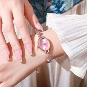 [콩심팥심]카린슬라이드여성손목시계(핑크)