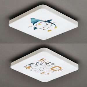 LED 캐릭터 방등 50W 리모컨 밝기조절 삼성칩 아이방 사각 디밍 키즈 조명 LI
