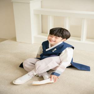 메종드온 감성쾌자 네이비 남아한복 (백일,1호~15호) 돌 주니어 키즈한복