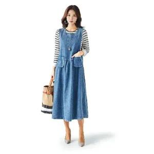 [NS홈쇼핑](삽)큐티 데님 주머니 민소매원피스[35461733]