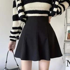 여자 코튜로이 속바지 안감 하이웨스트 미니 스커트