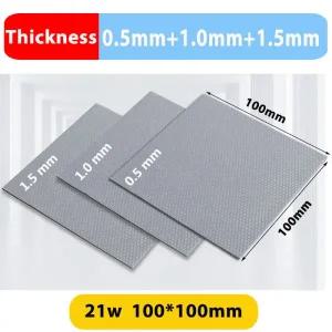 그래픽카드써멀패드 방열패드 21WMK 열 패드 키트 05mm 10mm 15mm GPU CPU 방열판 쿨링 실리콘 고성능