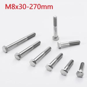 M8 육각 헤드 하프 톱니 볼트  8mm X 30 35 90 180 200 210 220 270mm 스테인레스 스틸 확장 나사