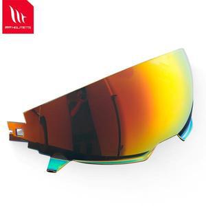 바이크용품 MT 스트리트 파이터 헬멧에 적합한 전용 선바이저 렌즈, 야간 투시경 컬러 실버 도금 골드