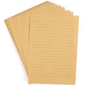 CentreZ 100pcs 빈티지 크래프트 문구 용지 8.3 x 11.5 인치, A4 시트 120gsm 인쇄 가능한 안감 문구류 편지지 쓰기 개인 맞춤형 편지, 창작 시, 가사, 사무실 노트용 대량 세트