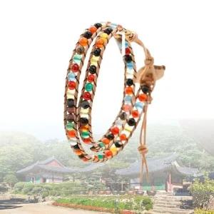 행운부적 팔찌 옥매듭 건강 행복 부 염주 칠색마소 (WDCDE01)