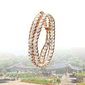 행운부적 팔찌 옥매듭 재물 금전 풍요 염주 백터키석 (WDCDE06)