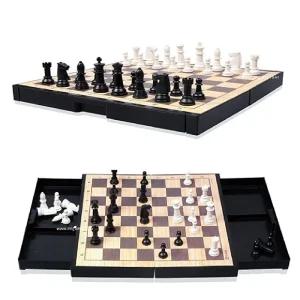 자석놀이 체스290mm x 285mm 보드게임판 폴더형 휴대용 접이식