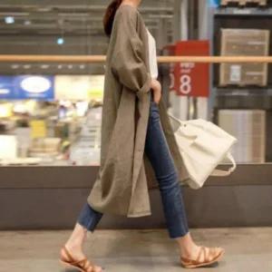 여성 롱 레이디 자켓 코트 가을자켓 루즈 재킷