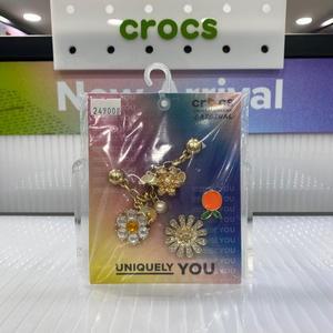 [크록스] 메탈 5팩 지비츠 골드 보석 꽃 10012117