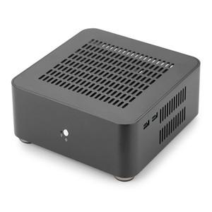 전원 공급 장치가 있는 소형 데스크탑 컴퓨터 케이스,  알루미늄 섀시, PSU HTPC Mini-ITX RGEEK L80S