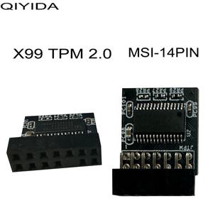 QIYIDA X99 H9S X99D4V3.0 TPM2.0 msi 14핀 사용 Tpm 모듈 MSI 암호화 보안 모듈 원격 카드용 14핀 LPC