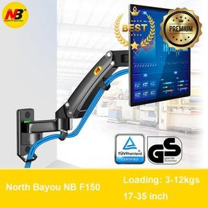 North Bayou NB F150 가스 용수철 17-35 인치 LED TV 벽 마운트 모니터 거치대 공학적 암 Max. VESA 100x10