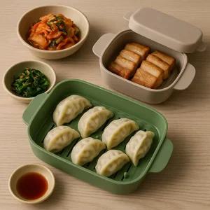 코스트코 실리만 멀티 찜기 2P세트 실리콘 만능 계란찜기 에어프라이어 다크그린
