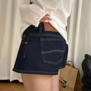 기모 데님 팬츠 청바지 겨울 방한 여성 진한 파란색 반바지 여름 스타일 뚱뚱한 mm 하이 웨이스트 슬리밍