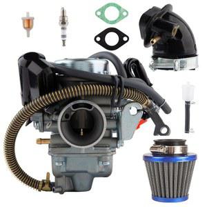 150cc 카뷰레터 PD24J 4행정 엔진 125cc 152QMJ 157QMI 오토바이 스쿠터 ATV Go 카트(공기 연료 필터 흡기 매니폴드 키트 포함)