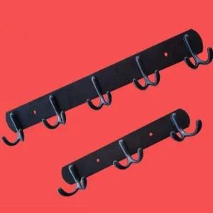 디자인후크 5후크 스텐레스 벽걸이 더블후크 블랙