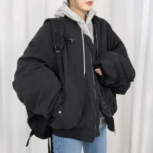 셔링 누빔 항공 점퍼 3컬러 오버핏 데일리템