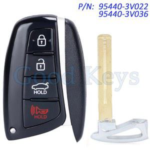 스마트키 KEYECU 스마트 원격 현대 아제라 2015 2016 2017 2018 SY5DMFNA433 DD4F0B1406 HG 433MHz 95440 3V022 3V036