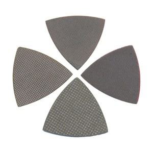 모서리 가장자리용 삼각형 다이아몬드 연마 패드, 진동 멀티 도구용 전기 도금 샌딩 3인치(80mm), 그릿 60-400, 4PCS