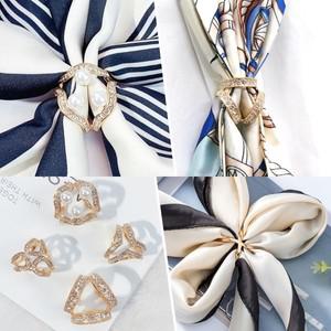 큐빅반지 스카프링 고리 브로치 클립 버클 스카프 홀더