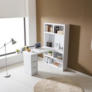 모던 H형 전면 데스크 50T 1000 서랍통 TV 책장책상세트 DSN22