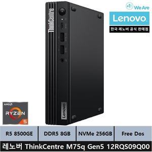 11월예판 레노버 ThinkCentre M75q Gen5 12RQS09Q00 미니PC/R5 8500GE/8gb/256gb/FreeDos/Wi-Fi+BT - ps