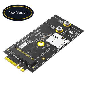 나노 SIM 카드 슬롯이 있는 M.2 키 B-A  E 어댑터 카드 3G 4G 5G LTE 모듈 지지대 USB 2.0 PCI-E M.2 B-키