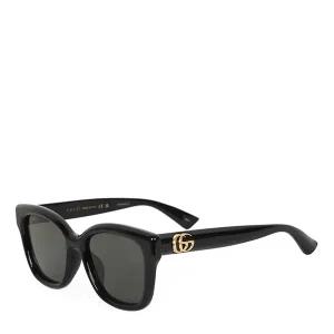 구찌 블랙 그레이 GG 로우 노즈 브릿지 스퀘어 선글라스 GG1830SK 001