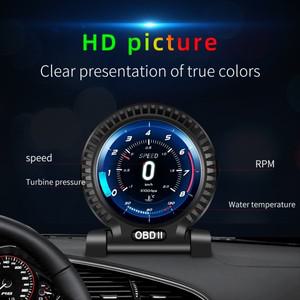 hud 헤드업 디스플레이 obd2 gps 속도계 유속계 게이지 디스플레이자동차속도계헤드 업 엔진 RPM 보안 알람